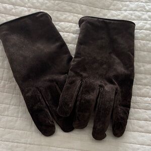 Elegant Brown Suede Gloves for Men